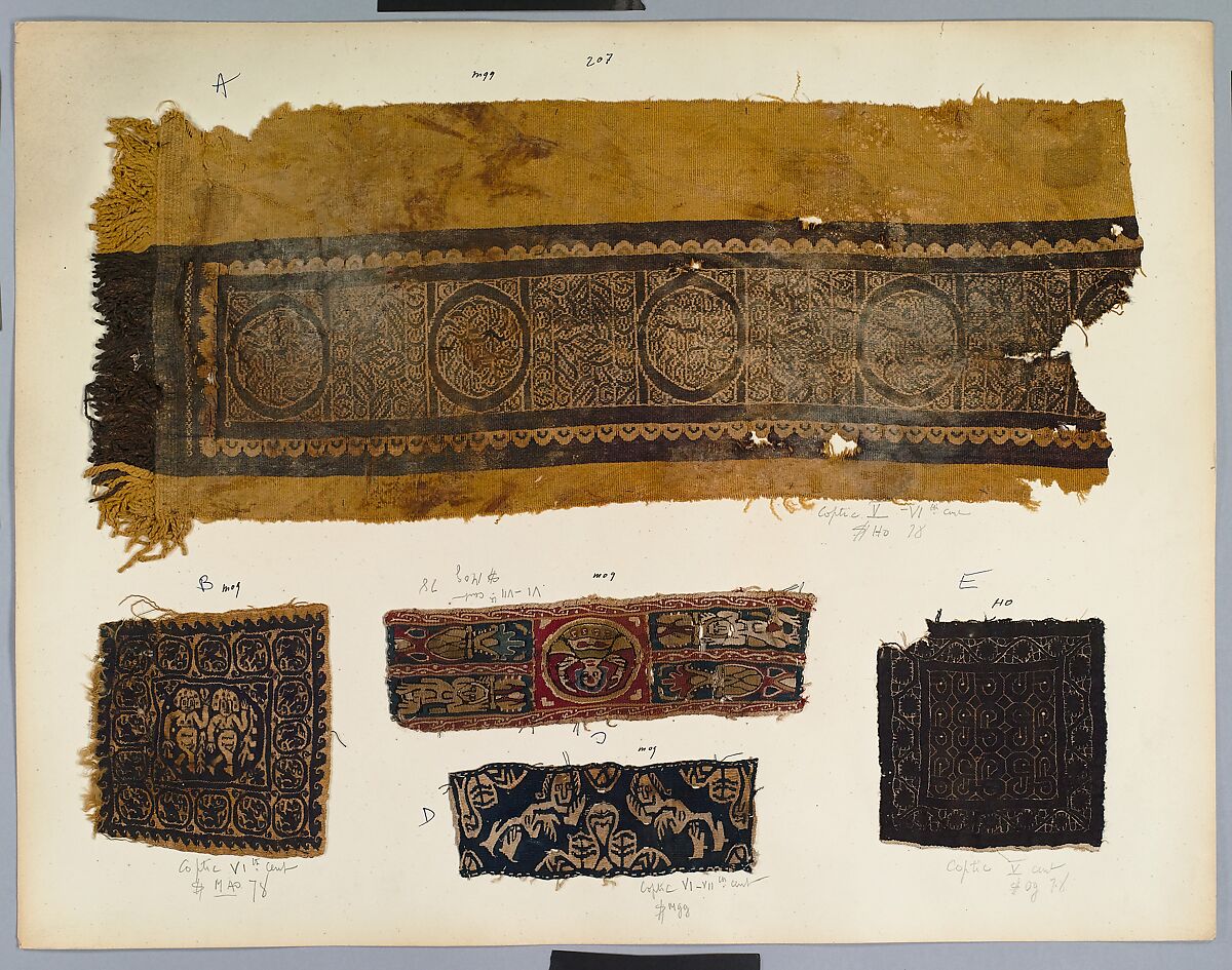 Textile fragment, Linen, wool, Coptic