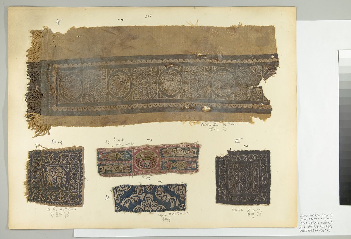 Textile Fragment, Linen, wool, Coptic