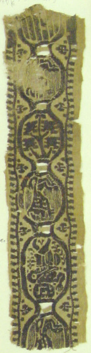 Textile Fragment, Linen, wool, Coptic 