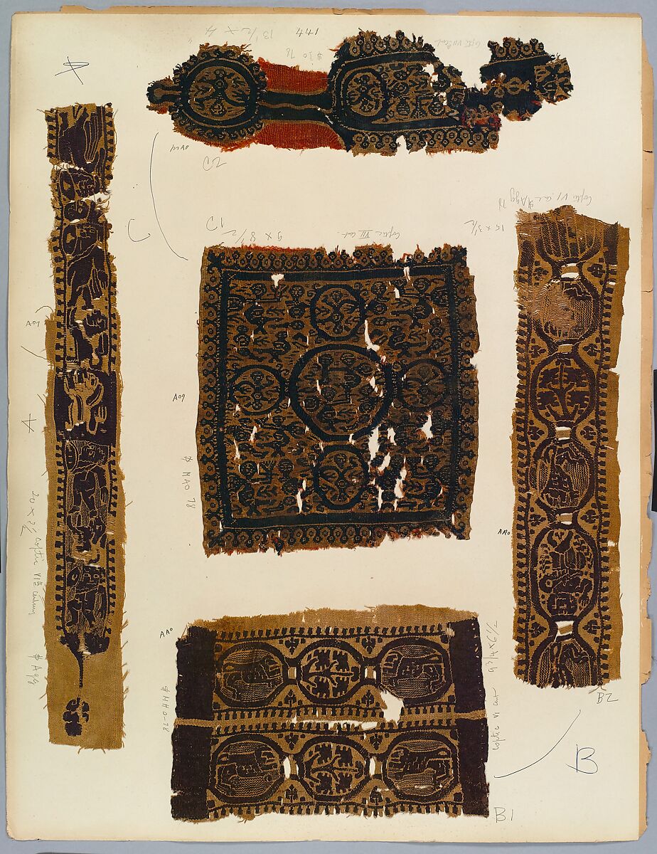 Textile Fragment, Linen, wool, Coptic