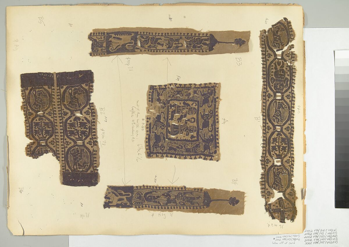 Textile Fragment, Linen, wool, Coptic