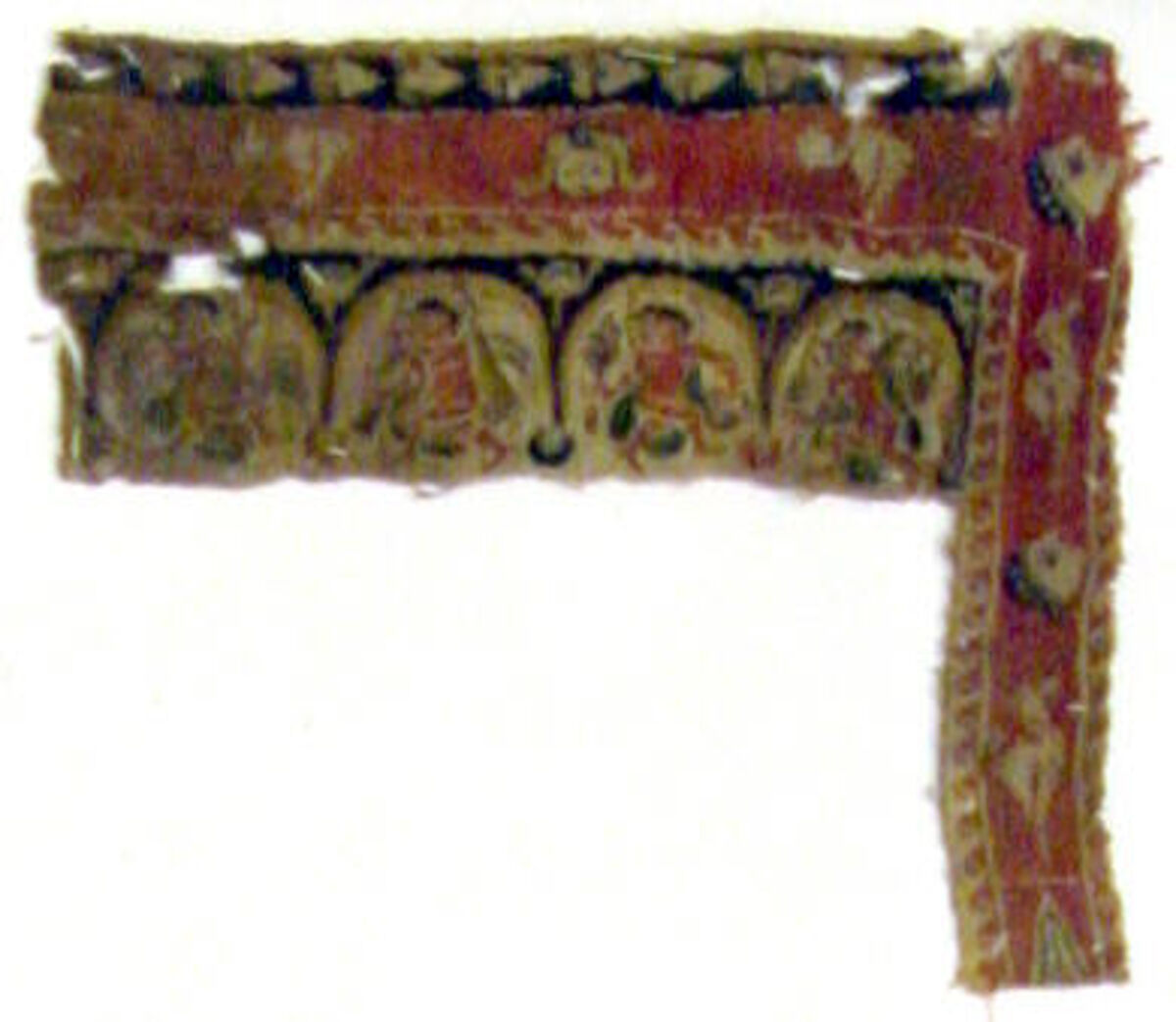 Textile Fragment, Linen, wool, Coptic 