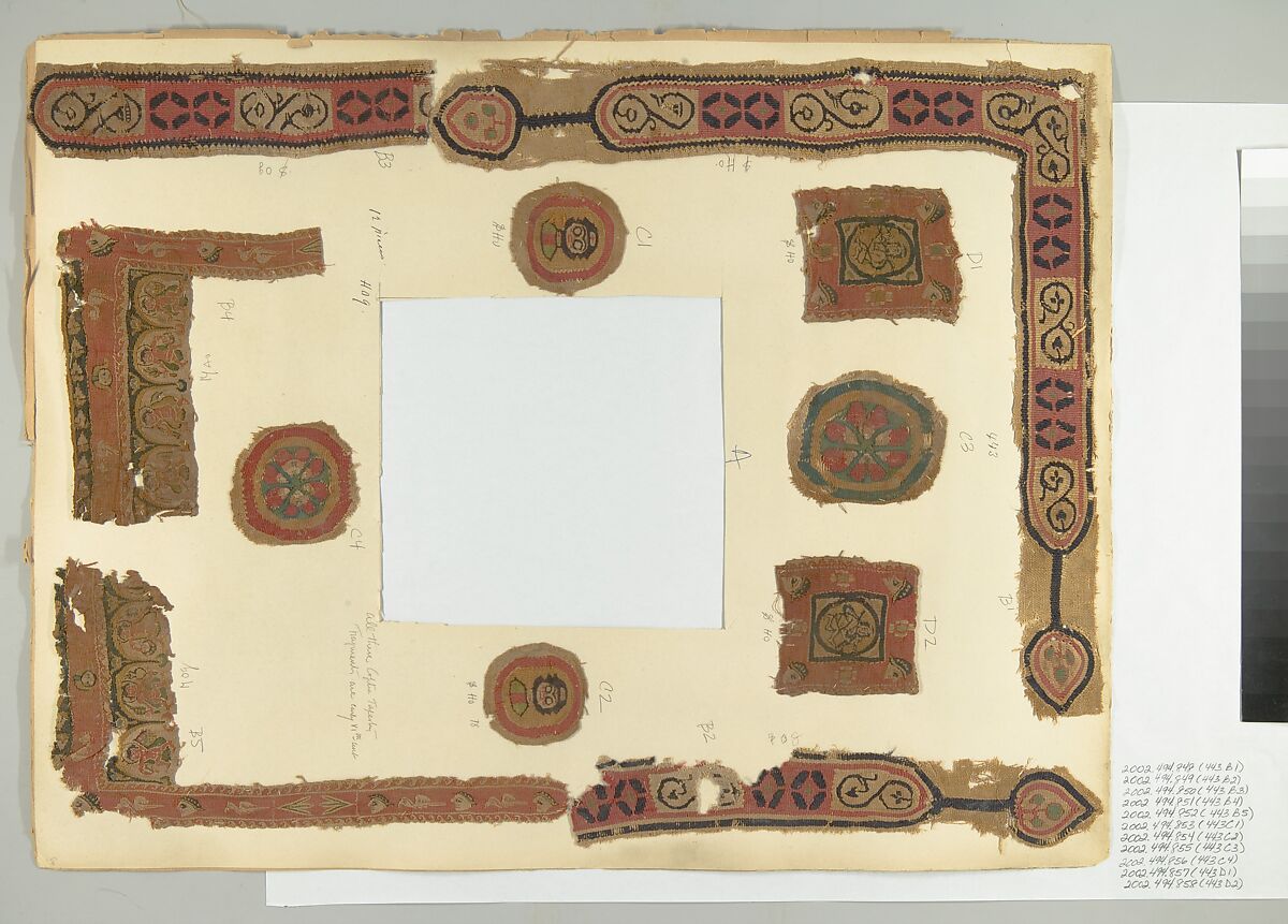 Textile Fragment, Linen, wool, Coptic