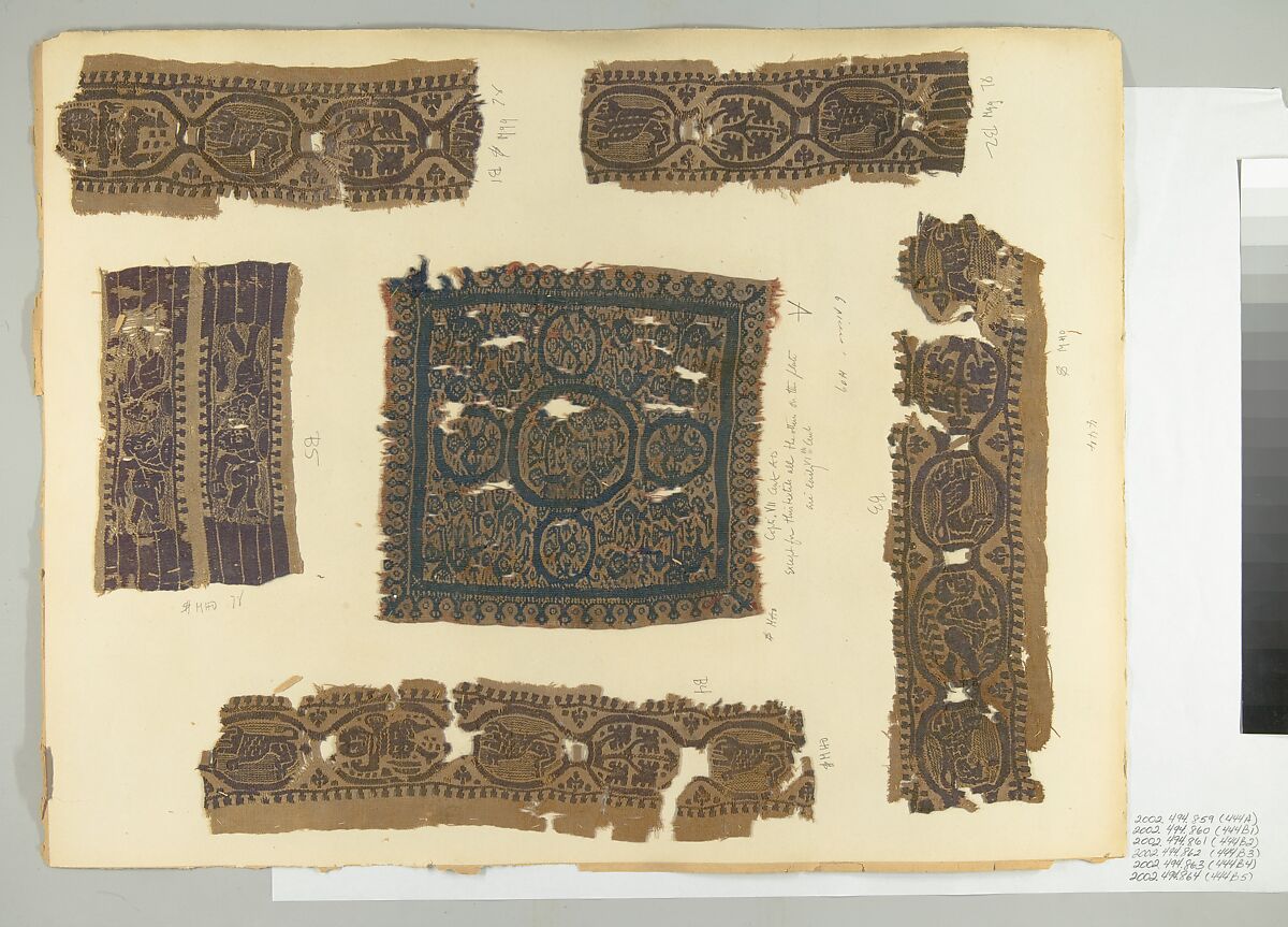 Textile Fragment, Linen, wool, Coptic