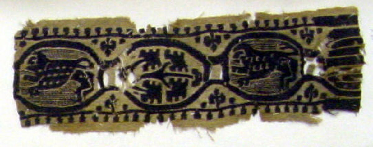 Textile Fragment, Linen, wool, Coptic 