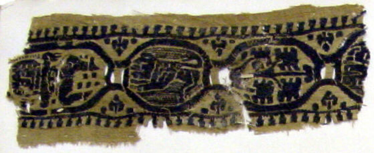 Textile Fragment, Linen, wool, Coptic 