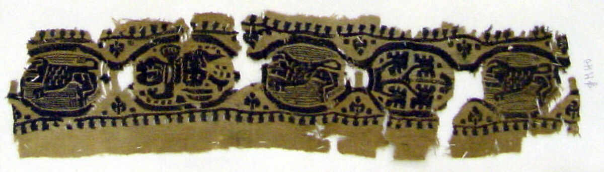 Textile Fragment, Linen, wool, Coptic 