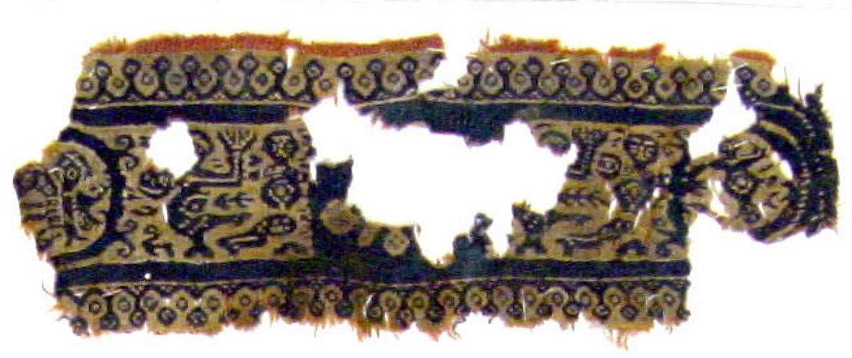 Textile Fragment, Linen, wool, Coptic 