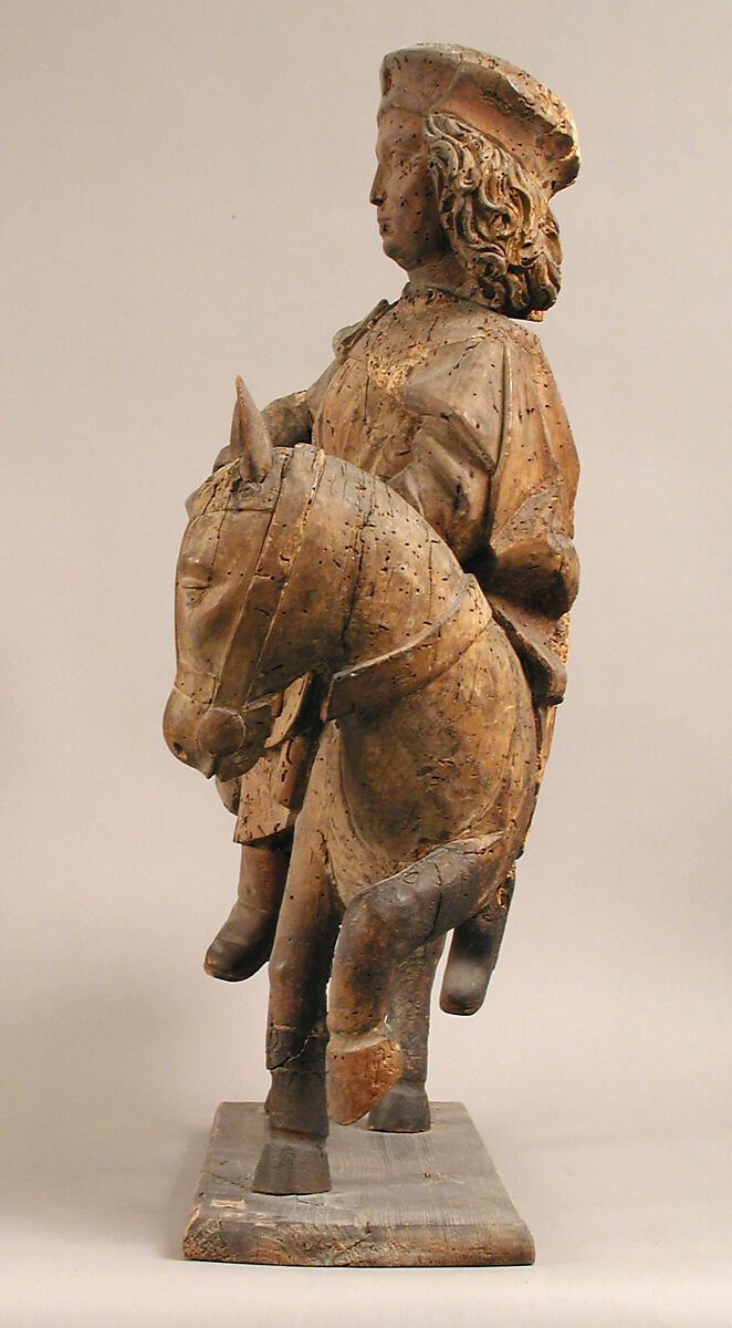 Saint Martin, Wood with traces of polychromy, German