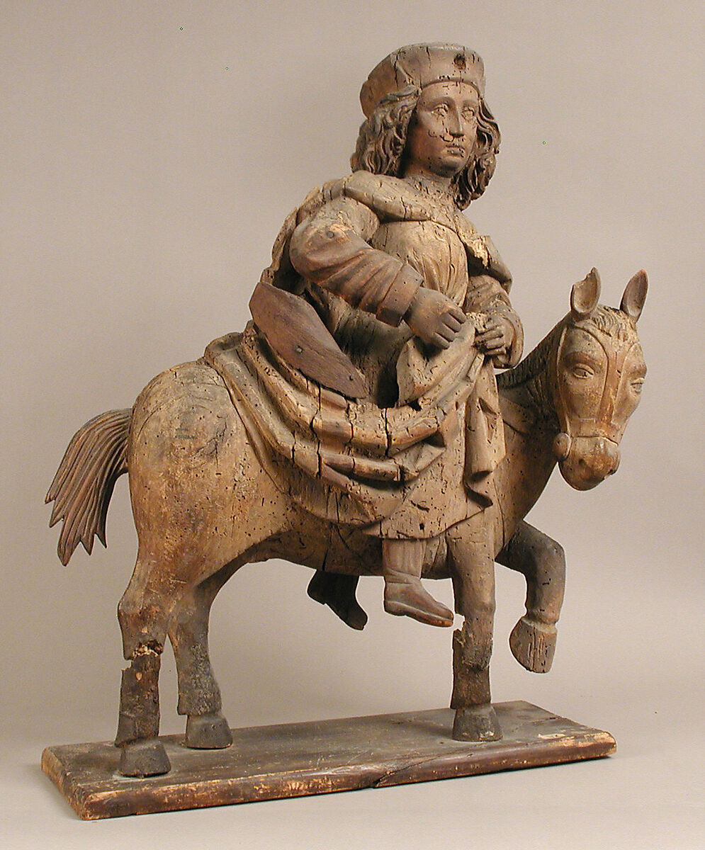 Saint Martin, Wood with traces of polychromy, German