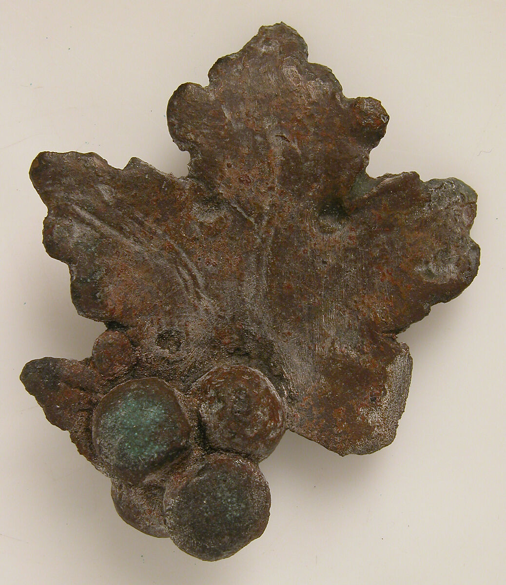 Grapes and Grape Leaf, Copper Alloy, Coptic 