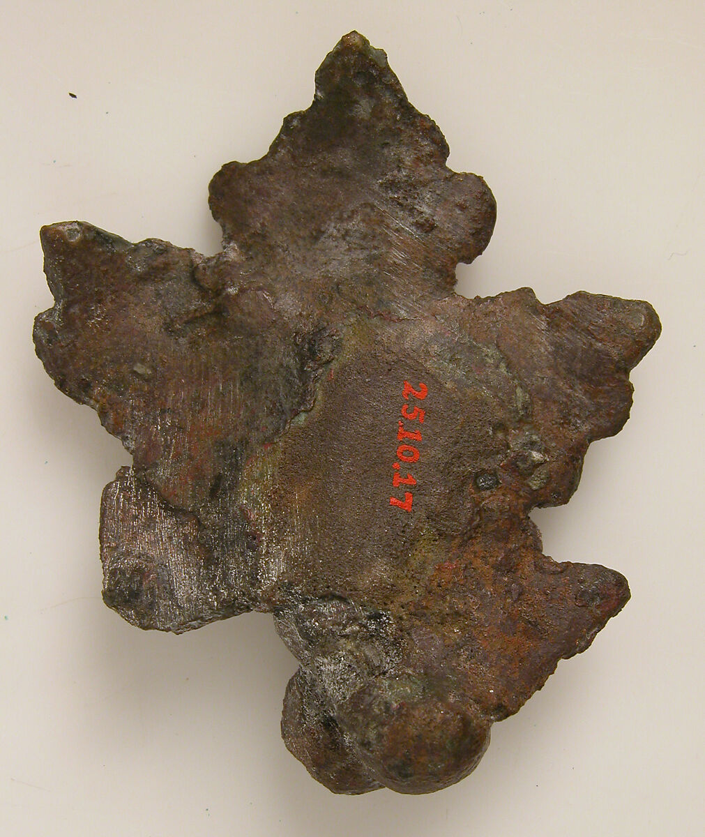 Grapes and Grape Leaf, Copper Alloy, Coptic