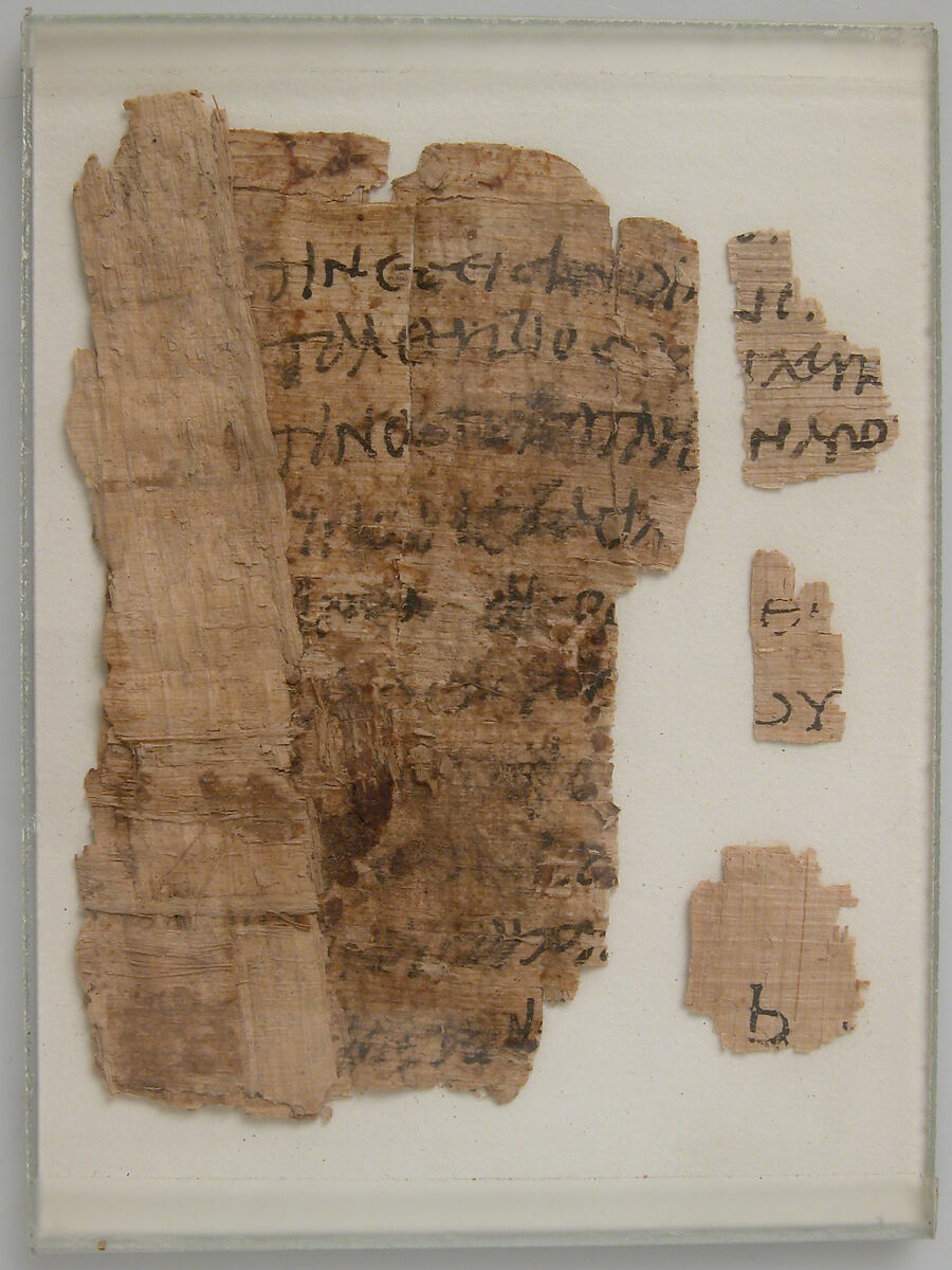 Papyrus Fragments, Papyrus and ink, Coptic 