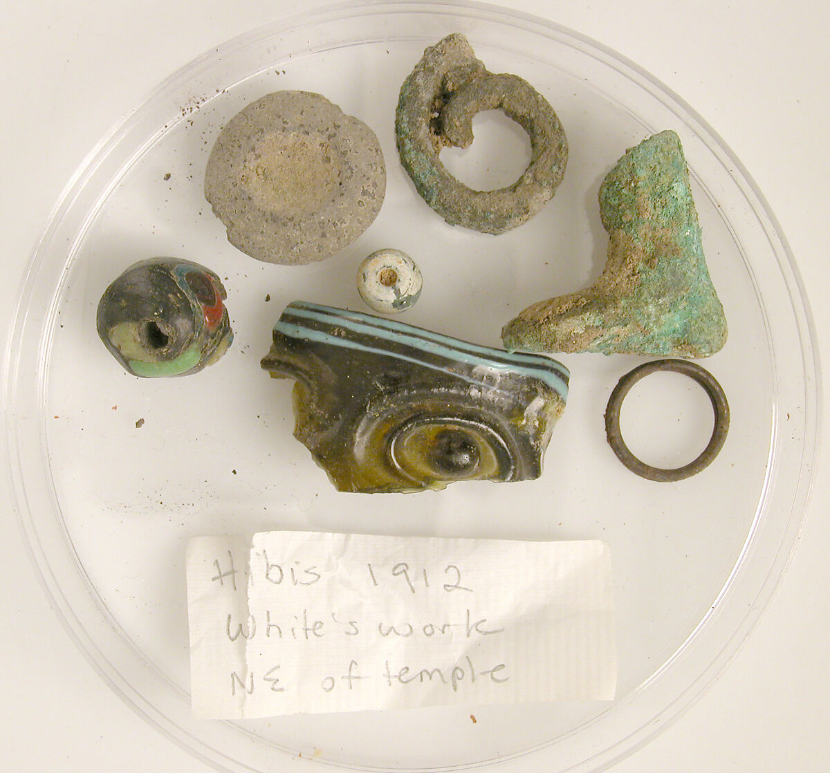 Fragments, Glass, copper alloy and iron, Coptic 