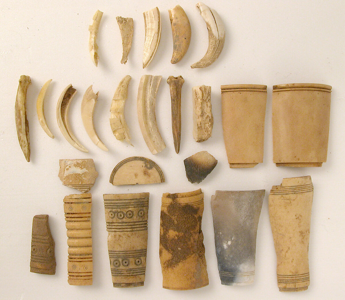 Bone Fragments, Bone and stone fragment, Coptic 