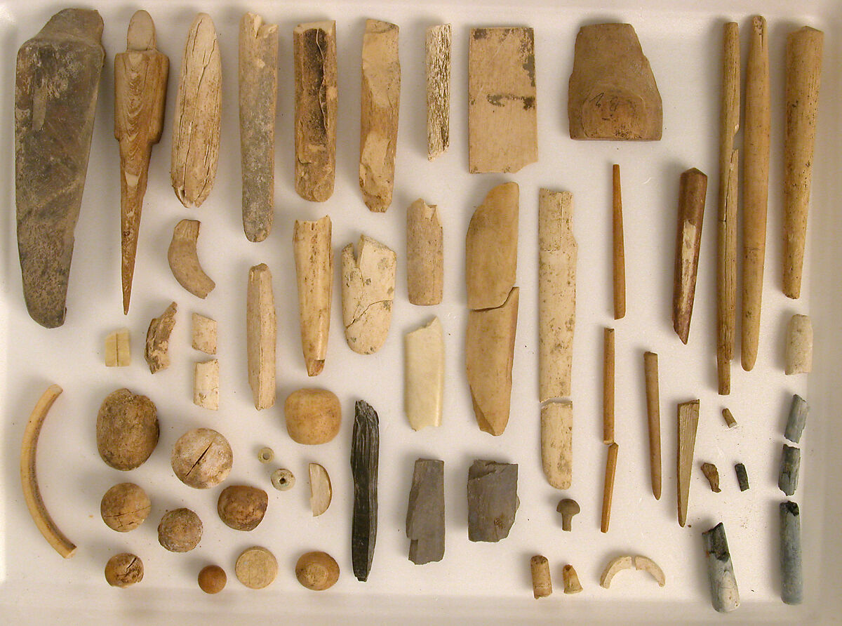 Ivory Fragments, Ivory, wood, and glass, Coptic 