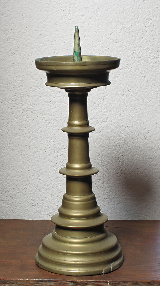 Candlestick, Copper alloy, German or South Netherlandish 