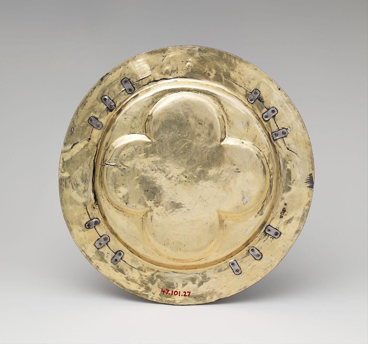 Paten, Silver, partly gilt; niello, jewels, German