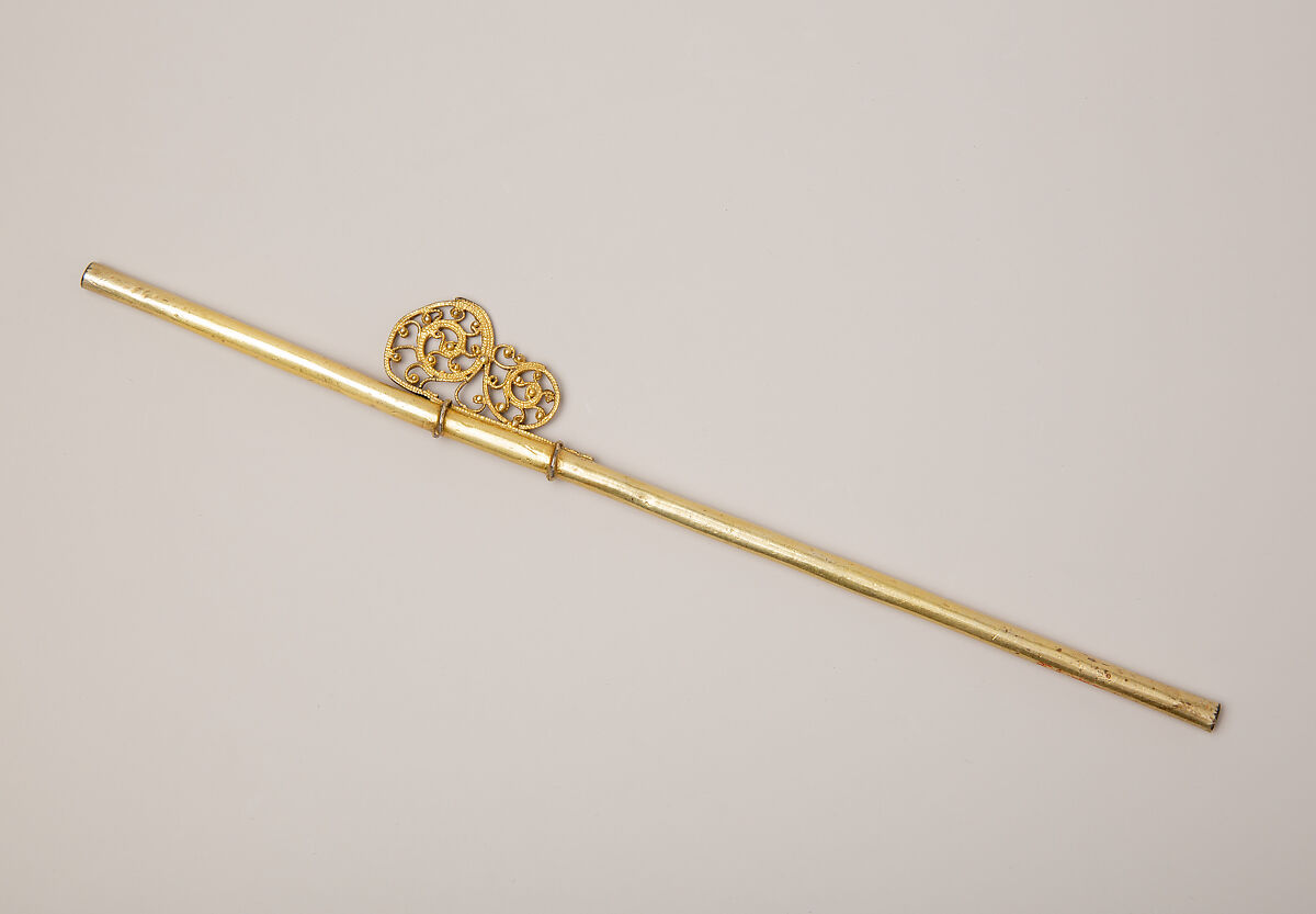 Straw, Silver, partly gilt; niello, jewels, German