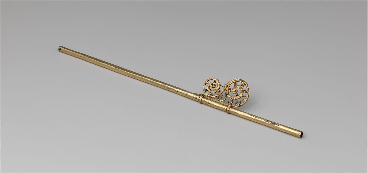 Straw, Silver-gilt, German 