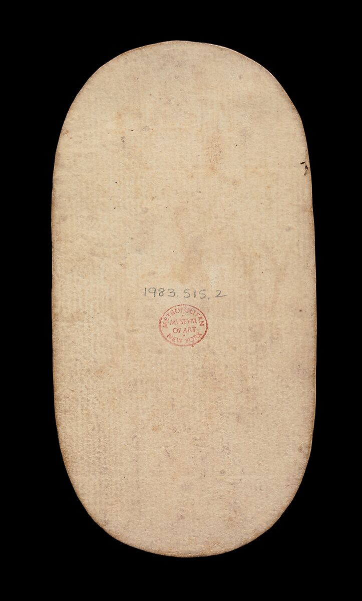 Queen of Horns, from The Cloisters Playing Cards, Paper (four layers of pasteboard) with pen and ink, opaque paint, glazes, and applied silver and gold, South Netherlandish