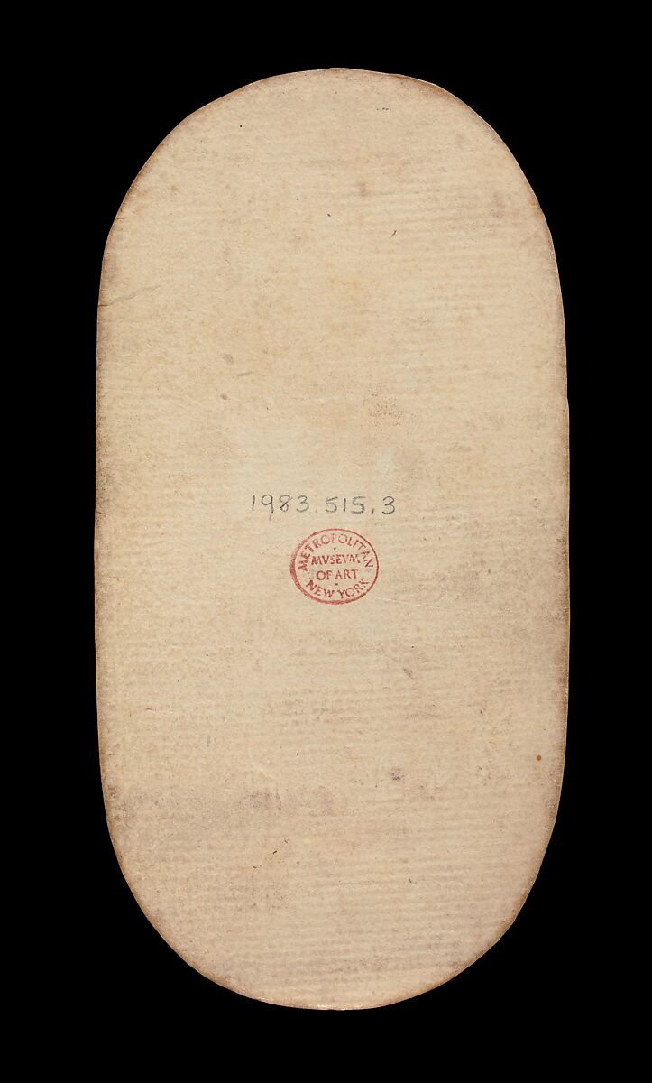 Knave of Horns, from The Cloisters Playing Cards, Paper (four layers of pasteboard) with pen and ink, opaque paint, glazes, and applied silver and gold, South Netherlandish