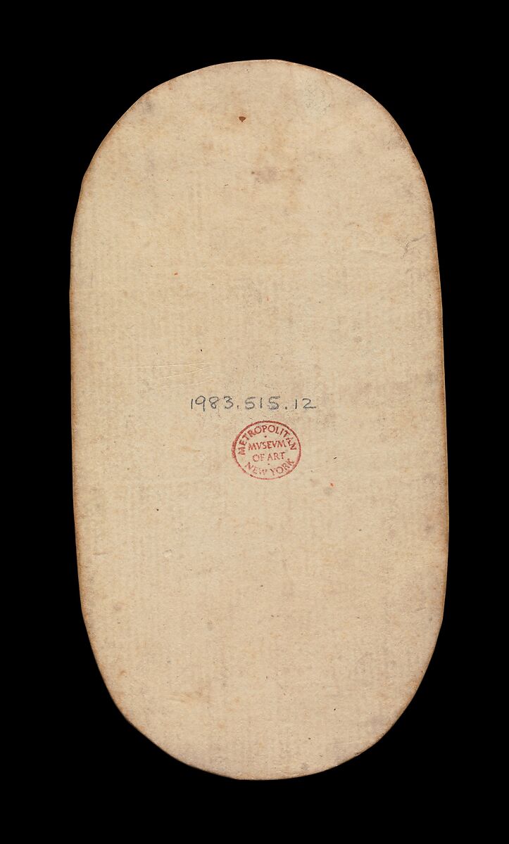 2 of Horns, from The Cloisters Playing Cards, Paper (four layers of pasteboard) with pen and ink, opaque paint, glazes, and applied silver and gold, South Netherlandish