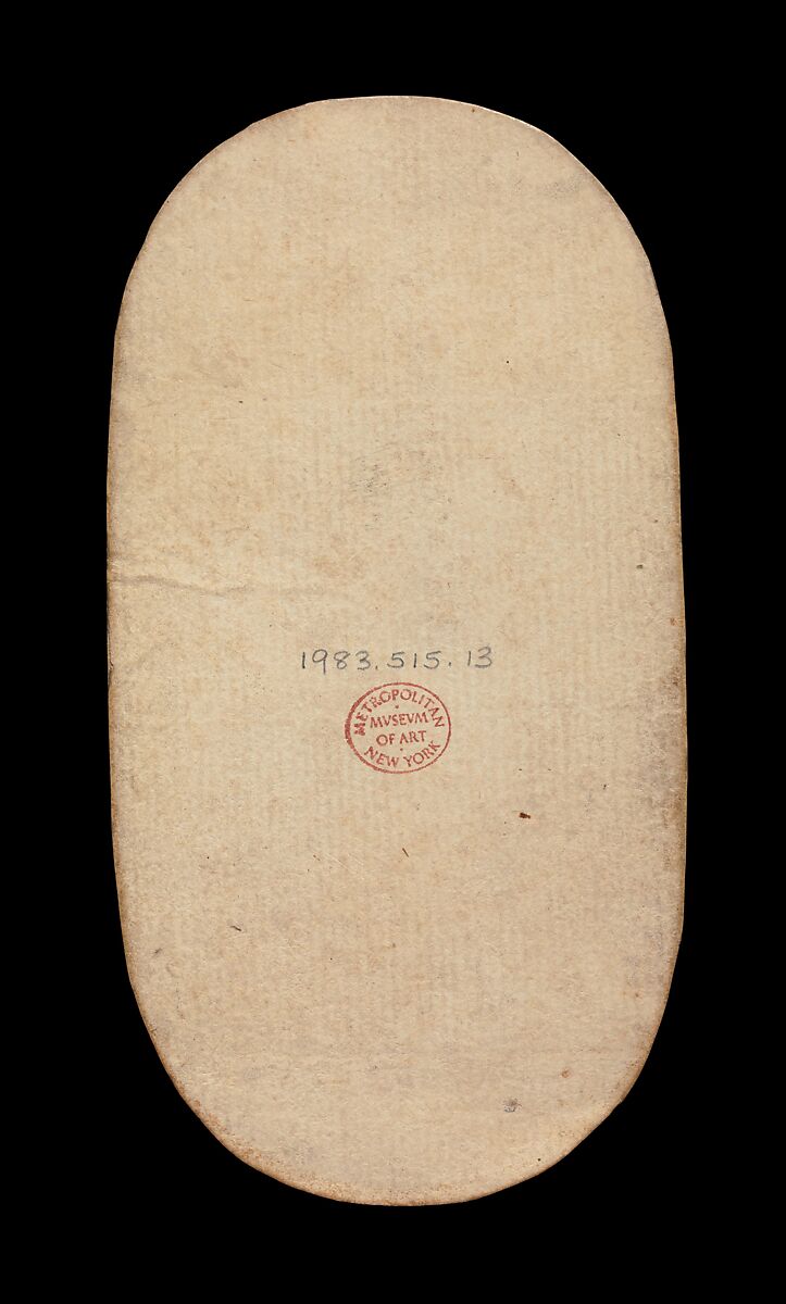 1 of Horns, from The Cloisters Playing Cards, Paper (four layers of pasteboard) with pen and ink, opaque paint, glazes, and applied silver and gold, South Netherlandish