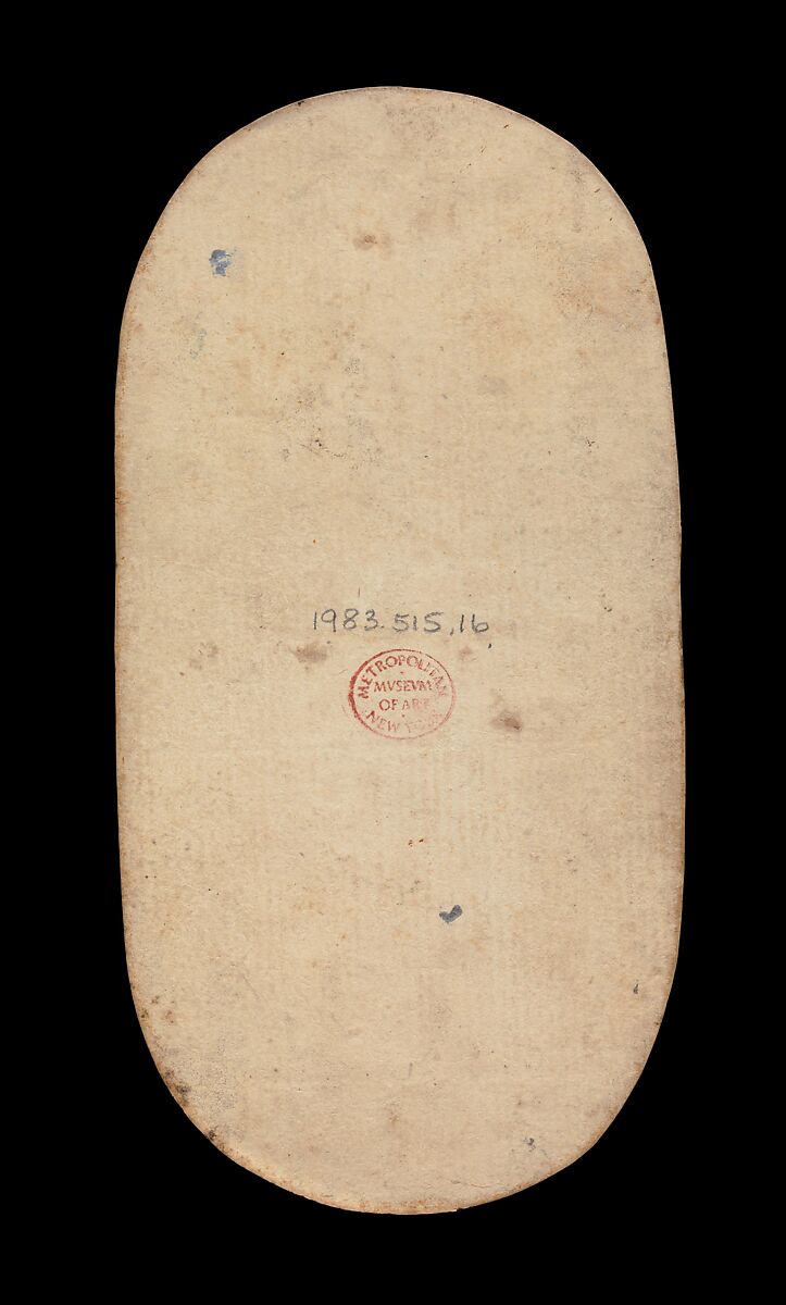 Knave of Tethers, from The Cloisters Playing Cards, Paper (four layers of pasteboard) with pen and ink, opaque paint, glazes, and applied silver and gold, South Netherlandish