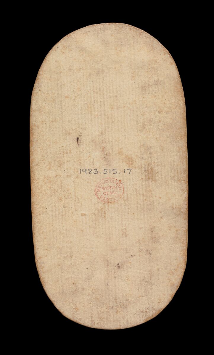 10 of Tethers, from The Cloisters Playing Cards, Paper (four layers of pasteboard) with pen and ink, opaque paint, glazes, and applied silver and gold, South Netherlandish