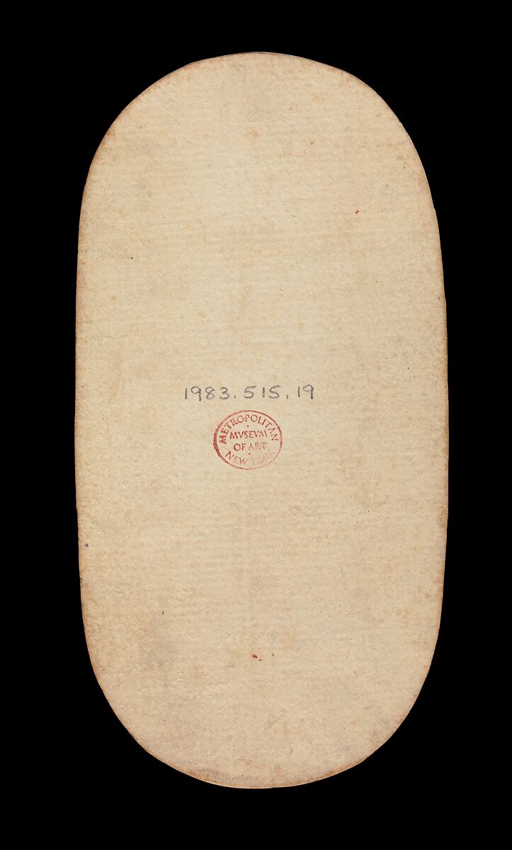 8 of Tethers, from The Cloisters Playing Cards, Paper (four layers of pasteboard) with pen and ink, opaque paint, glazes, and applied silver and gold, South Netherlandish