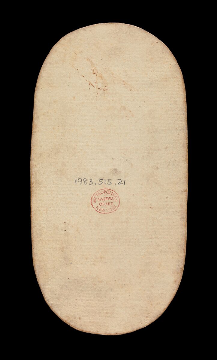 6 of Tethers, from The Cloisters Playing Cards, Paper (four layers of pasteboard) with pen and ink, opaque paint, glazes, and applied silver and gold, South Netherlandish