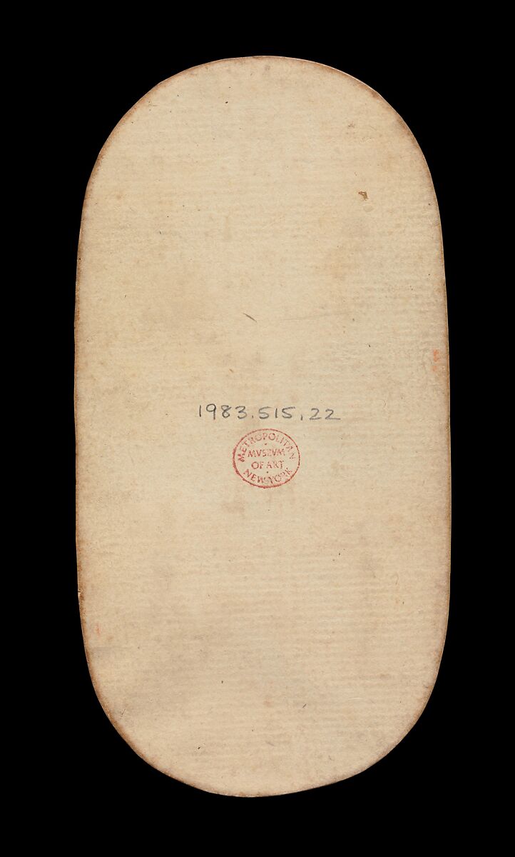 5 of Tethers, from The Cloisters Playing Cards, Paper (four layers of pasteboard) with pen and ink, opaque paint, glazes, and applied silver and gold, South Netherlandish