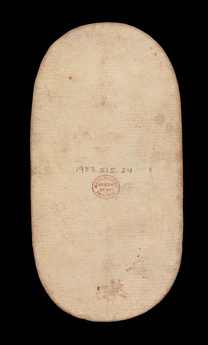 3 of Tethers, from The Cloisters Playing Cards, Paper (four layers of pasteboard) with pen and ink, opaque paint, glazes, and applied silver and gold, South Netherlandish