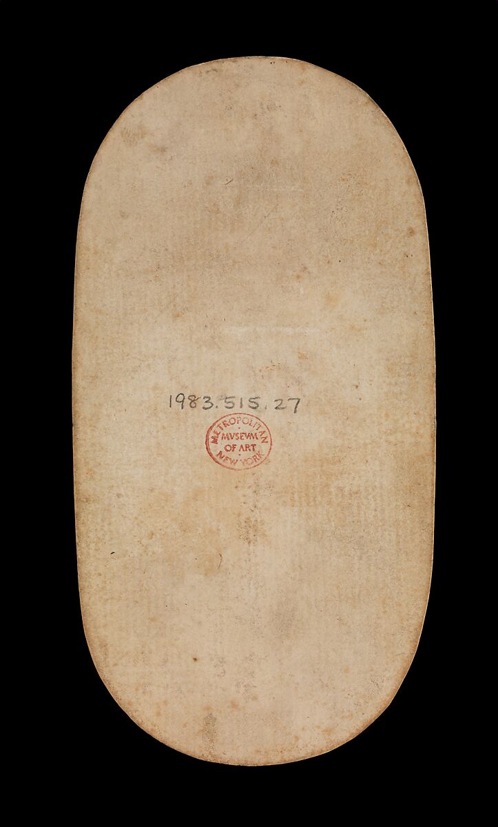 King of Collars, from The Cloisters Playing Cards, Paper (four layers of pasteboard) with pen and ink, opaque paint, glazes, and applied silver and gold, South Netherlandish