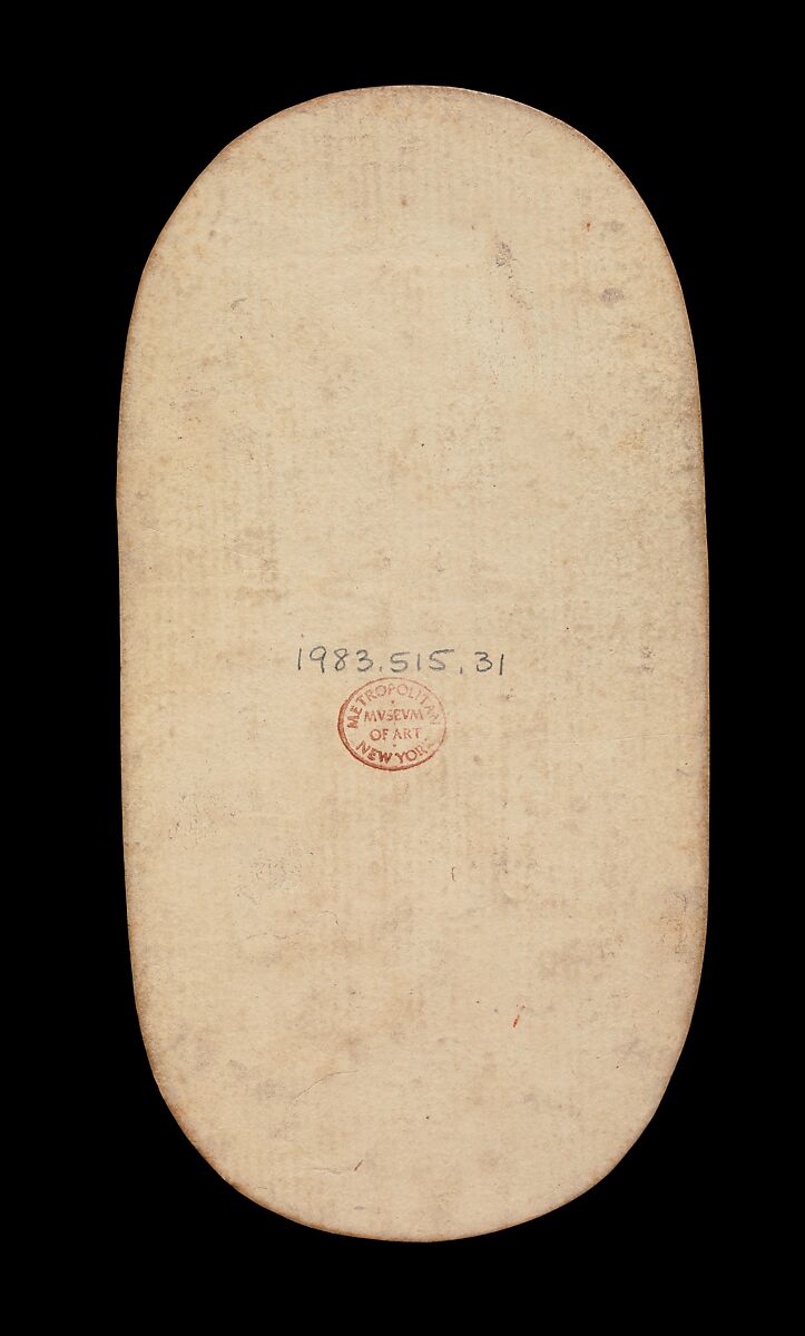 9 of Collars, from The Cloisters Playing Cards, Paper (four layers of pasteboard) with pen and ink, opaque paint, glazes, and applied silver and gold, South Netherlandish