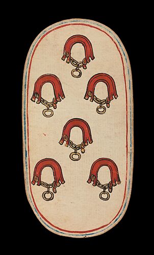 6 of Collars, from The Cloisters Playing Cards