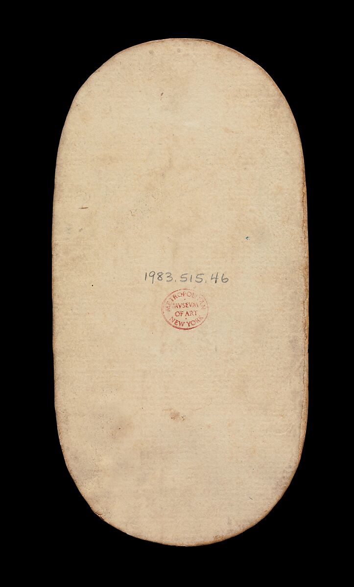 7 of Nooses, from The Cloisters Playing Cards, Paper (four layers of pasteboard) with pen and ink, opaque paint, glazes, and applied silver and gold, South Netherlandish