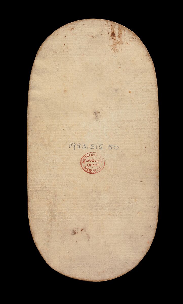 3 of Nooses, from The Cloisters Playing Cards, Paper (four layers of pasteboard) with pen and ink, opaque paint, glazes, and applied silver and gold, South Netherlandish