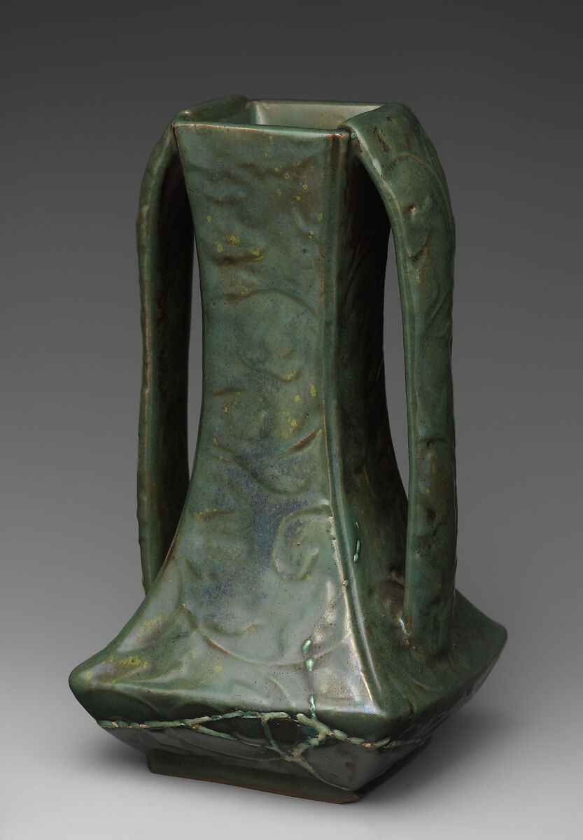Vase, Hozan, Pottery covered with glaze (Kyoto ware), Japan