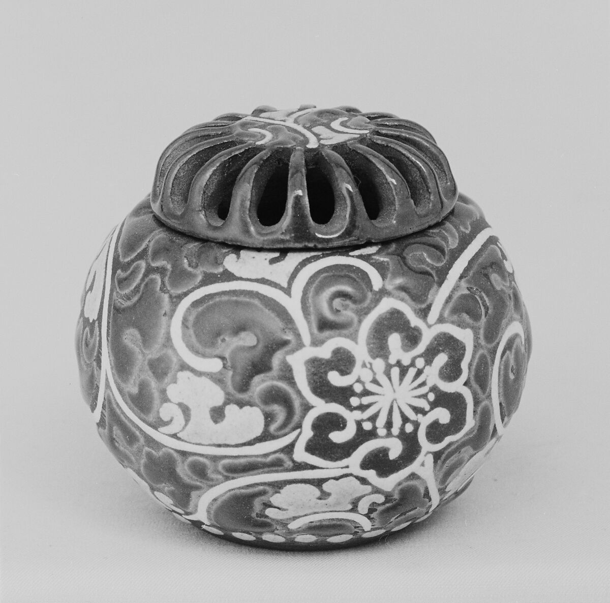 Incense Burner, Clay decorated with polychrome enamels (Awata ware), Japan 