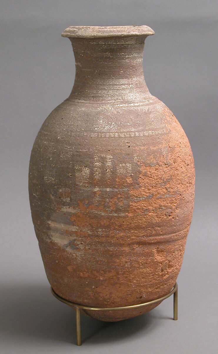 Jar, Earthenware, slip decoration, Coptic