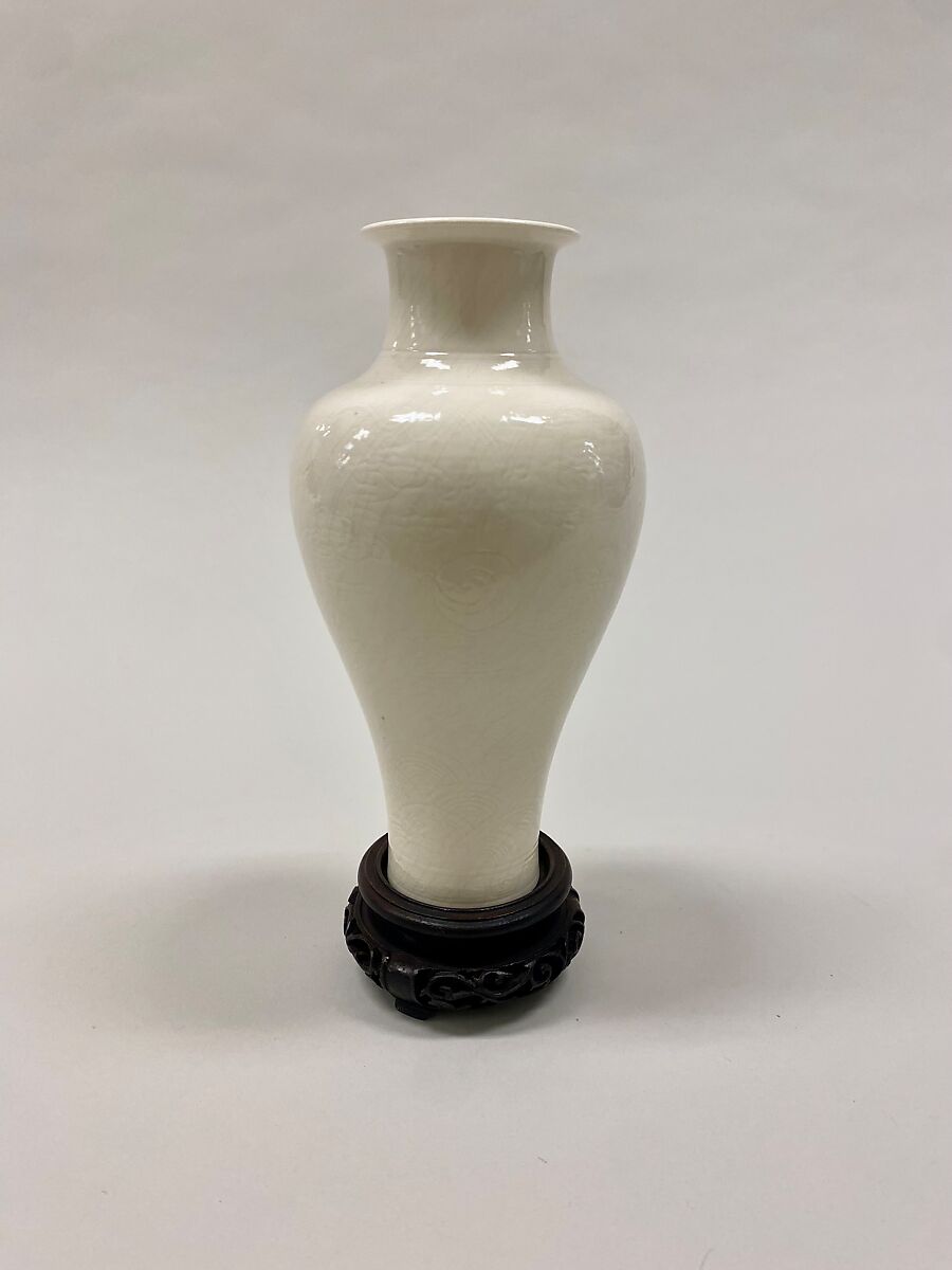 Vase with dragons, Porcelain with incised pattern under white glaze (Jingdezhen ware), China