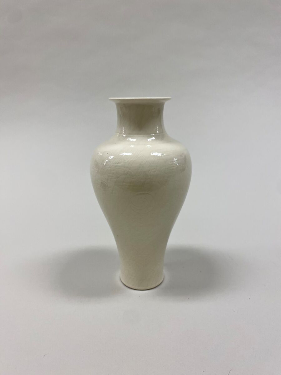 Vase with dragons, Porcelain with incised pattern under white glaze (Jingdezhen ware), China 
