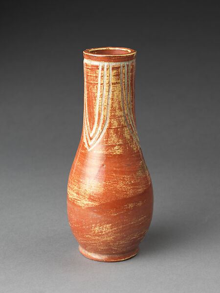 Ladle Stand (Hishaku-tate) with Ladle (Hishaku), Earthenware with white and red slip under lead glaze (Raku ware), Japan