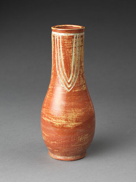 Ladle Stand (Hishaku-tate) with Ladle (Hishaku), Earthenware with white and red slip under lead glaze (Raku ware), Japan