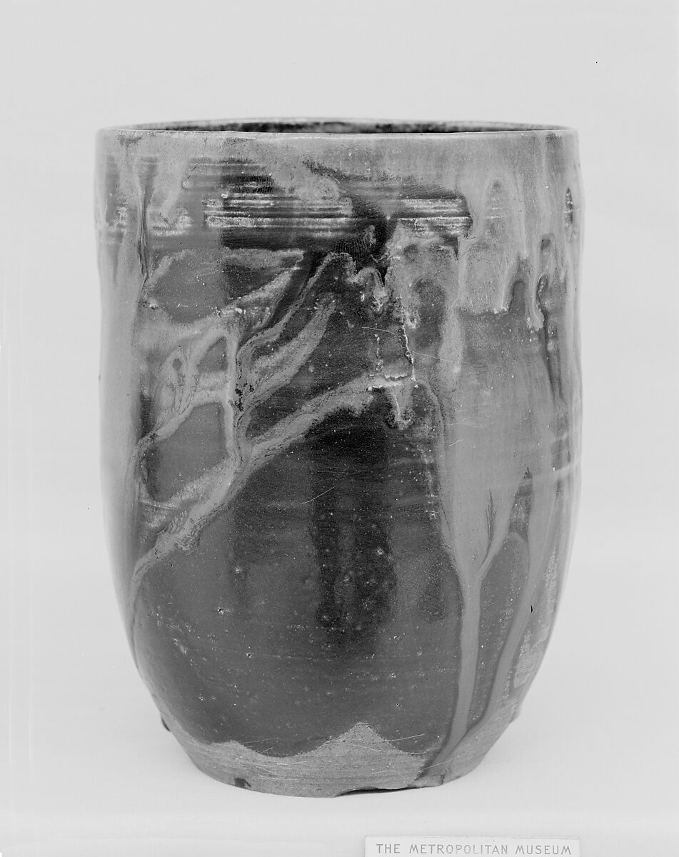 Water Pot, Clay covered with salt type glaze and thick glaze running in streaks (Takatori ware), Japan 