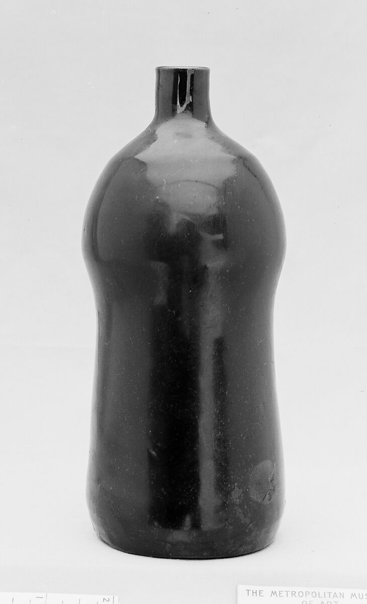 Wine Bottle, Masamoto Naosaku (Japanese,), Clay covered with glaze (Tanba ware), Japan 