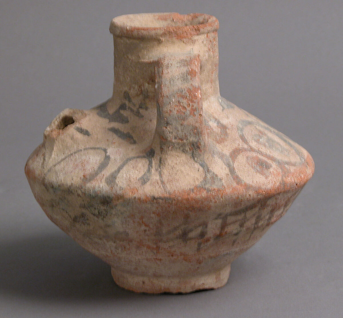 Jug, Earthenware, slip decoration, Coptic