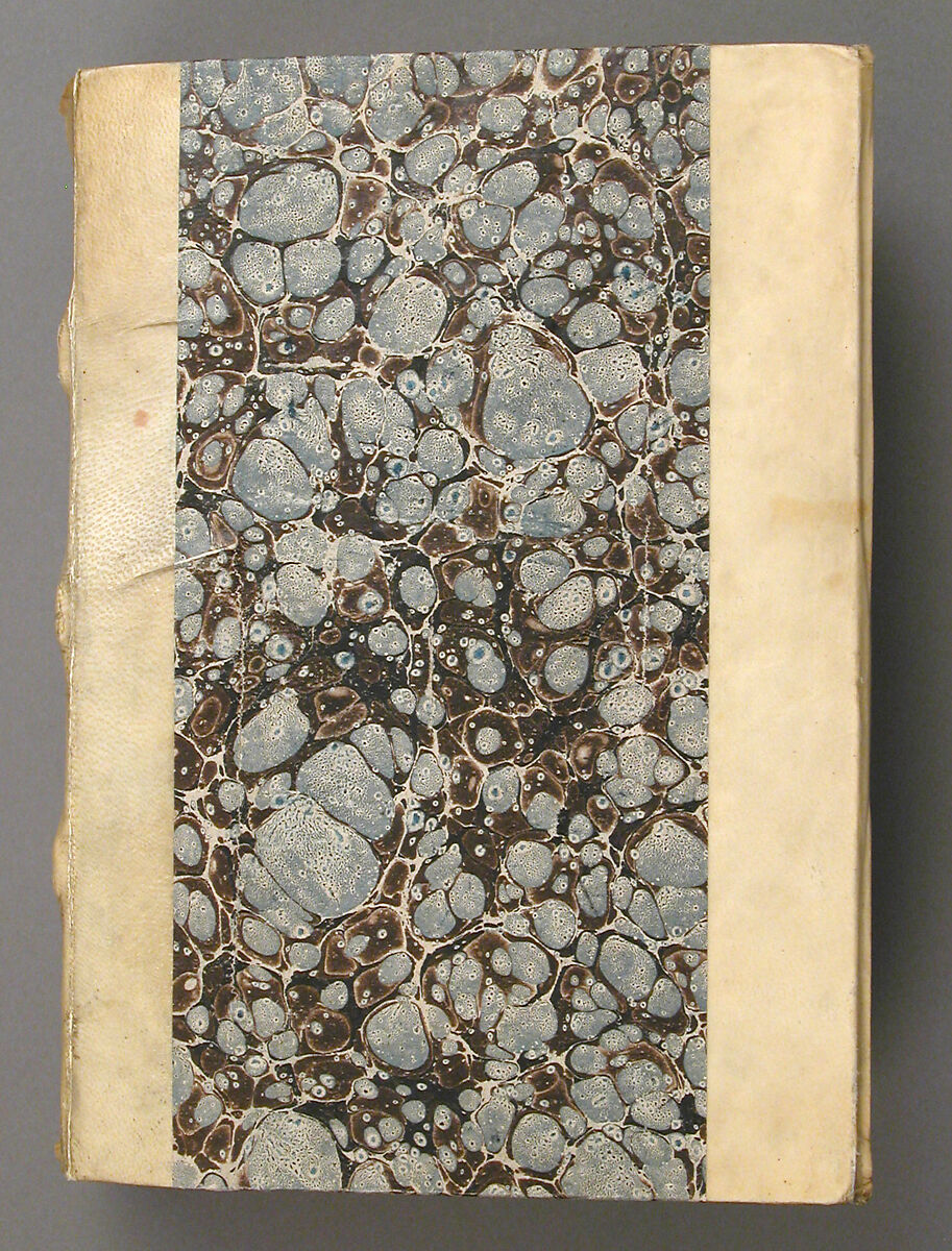 Saint Jerome's Lives of the Fathers, Printed on paper with one tempera and gold illumination; Binding: marbelized paper and bleached leather, Italian